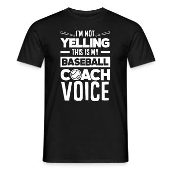 Funny Baseball - Men's T-Shirt - black - Front - AI Model Male 178 light (178cm)