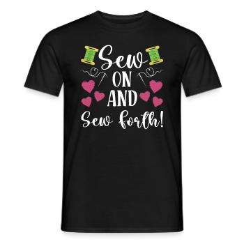 Point de broderie amusant au point de croix - T-shirt homme - noir - Devant - AI Model Male 178 light (178cm)