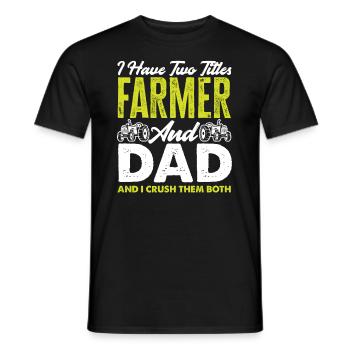 Lustiges Bauer Bauernhof Landwirt Geschenk - Männer T-Shirt - Schwarz - Vorne - AI Model Male 178 light (178cm)