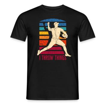 Lustiger Baseball - Männer T-Shirt - Schwarz - Vorne - AI Model Male 178 light (178cm)