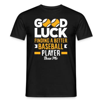 Lustiger Baseball - Männer T-Shirt - Schwarz - Vorne - AI Model Male 178 light (178cm)