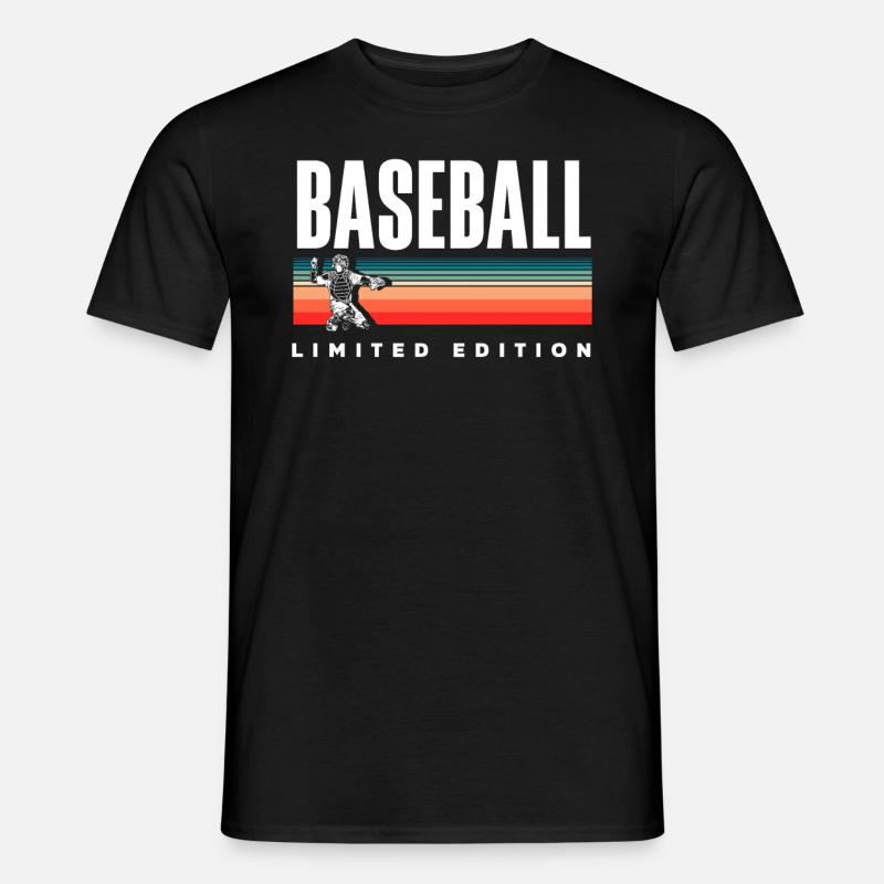 Lustiger Baseball - Männer T-Shirt - Schwarz