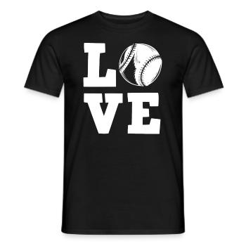 Lustiger Baseball - Männer T-Shirt - Schwarz - Vorne - AI Model Male 178 light (178cm)