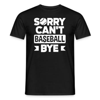 Funny Baseball - Men's T-Shirt - black - Front - AI Model Male 178 light (178cm)
