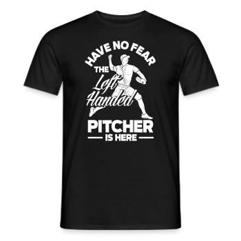 Funny Baseball - Men's T-Shirt - black - Front - AI Model Male 178 light (178cm)