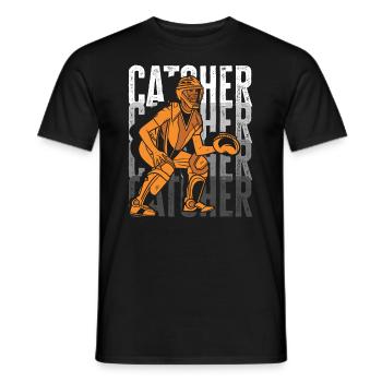 Funny Baseball - Men's T-Shirt - black - Front - AI Model Male 178 light (178cm)