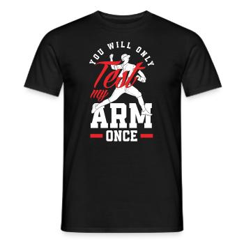 Funny Baseball - Men's T-Shirt - black - Front - AI Model Male 178 light (178cm)