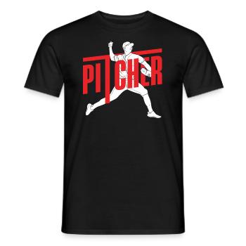 Lustiger Baseball - Männer T-Shirt - Schwarz - Vorne - AI Model Male 178 light (178cm)