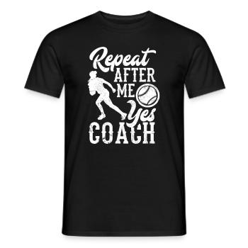 Lustiger Baseball - Männer T-Shirt - Schwarz - Vorne - AI Model Male 178 light (178cm)