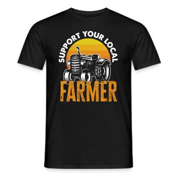 Lustiges Bauer Bauernhof Landwirt Geschenk - Männer T-Shirt - Schwarz - Vorne - AI Model Male 178 light (178cm)
