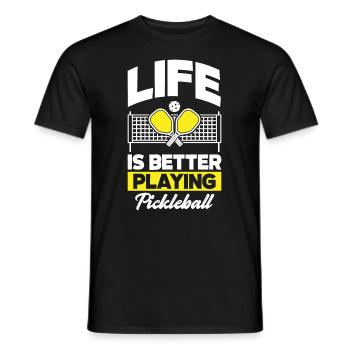 Lustiges Pickleball Geschenk - Männer T-Shirt - Schwarz - Vorne - AI Model Male 178 light (178cm)