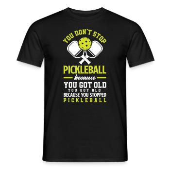 Lustiges Pickleball Geschenk - Männer T-Shirt - Schwarz - Vorne - AI Model Male 178 light (178cm)