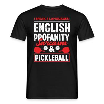 Lustiges Pickleball Geschenk - Männer T-Shirt - Schwarz - Vorne - AI Model Male 178 light (178cm)