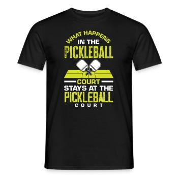 Lustiges Pickleball Geschenk - Männer T-Shirt - Schwarz - Vorne - AI Model Male 178 light (178cm)