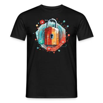 Drôle Hacker Style Hacking Amant Ordinateur - T-shirt homme - noir - Devant - AI Model Male 178 light (178cm)