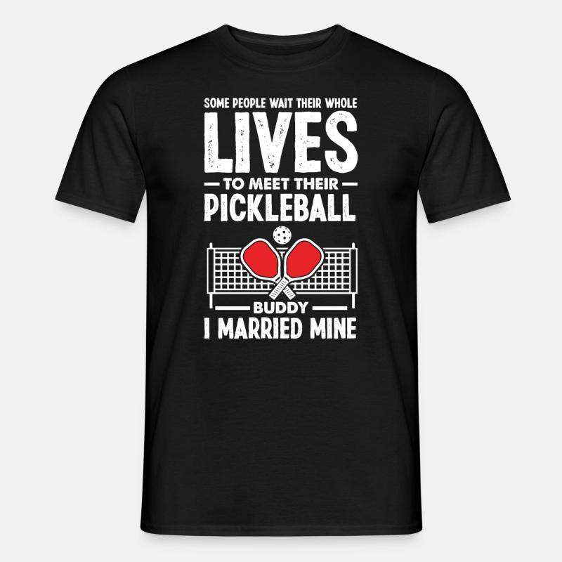 Lustiges Pickleball Geschenk - Männer T-Shirt - Schwarz