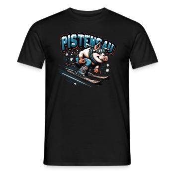 Skier Pig Pistensau Après-ski - T-shirt homme - noir - Devant - AI Model Male 178 light (178cm)