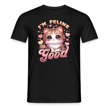 Drôle De Chat Dame, Chat Maman - T-shirt homme - noir - Devant - AI Model Male 178 light (178cm)