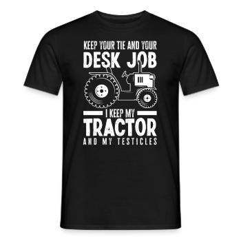 Lustiges Bauer Bauernhof Landwirt Geschenk - Männer T-Shirt - Schwarz - Vorne - AI Model Male 178 light (178cm)