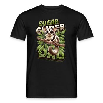 Australische Sugar Glider Kurzkopfgleitbeutler - Männer T-Shirt - Schwarz - Vorne - AI Model Male 178 light (178cm)