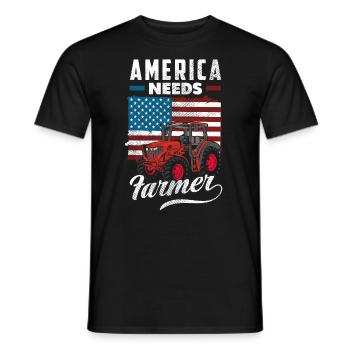 Lustiges Bauer Bauernhof Landwirt Geschenk - Männer T-Shirt - Schwarz - Vorne - AI Model Male 178 light (178cm)