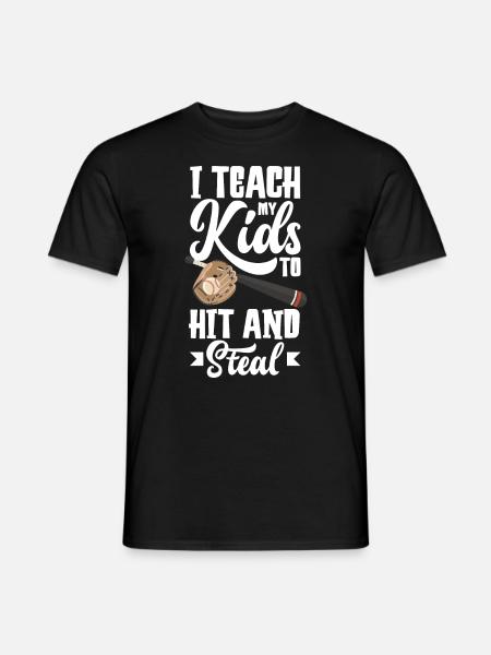 Funny Baseball - Men's T-Shirt - black