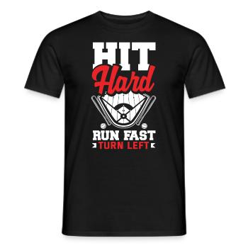 Lustiger Baseball - Männer T-Shirt - Schwarz - Vorne - AI Model Male 178 light (178cm)