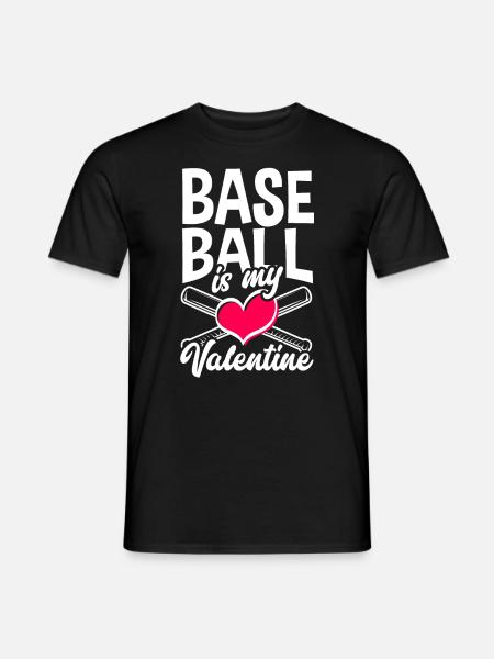 Lustiger Baseball - Männer T-Shirt - Schwarz