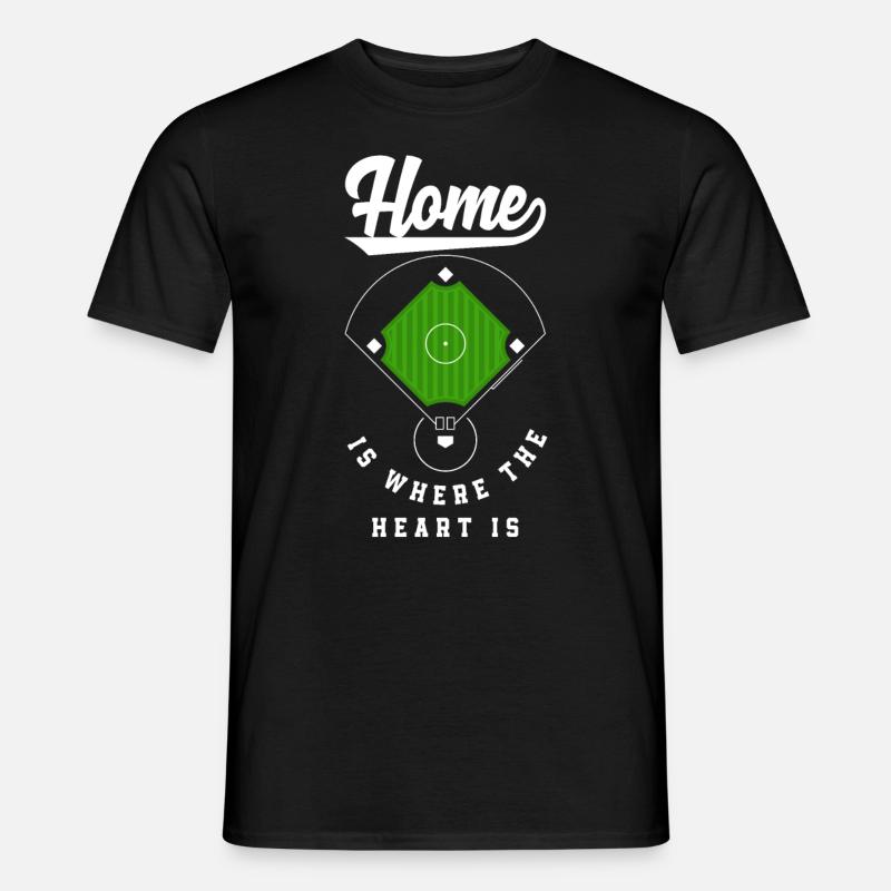 Lustiger Baseball - Männer T-Shirt - Schwarz