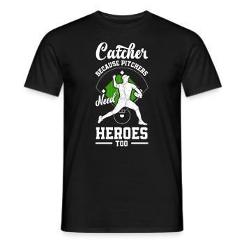 Lustiger Baseball - Männer T-Shirt - Schwarz - Vorne - AI Model Male 178 light (178cm)