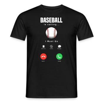 Funny Baseball - Men's T-Shirt - black - Front - AI Model Male 178 light (178cm)