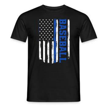 Funny Baseball - Men's T-Shirt - black - Front - AI Model Male 178 light (178cm)
