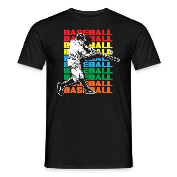 Lustiger Baseball - Männer T-Shirt - Schwarz - Vorne - AI Model Male 178 light (178cm)