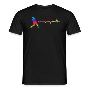 Funny Baseball - Men's T-Shirt - black - Front - AI Model Male 178 light (178cm)