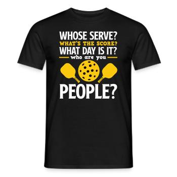 Lustiges Pickleball Geschenk - Männer T-Shirt - Schwarz - Vorne - AI Model Male 178 light (178cm)