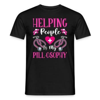 Soins infirmiers psychiatriquesPsychiatrique - T-shirt homme - noir - Devant - AI Model Male 178 light (178cm)