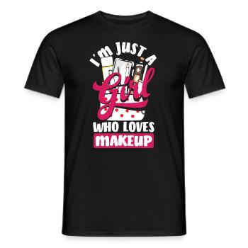 Lustiges Make Up Artist Maskenbildner Geschenk - Männer T-Shirt - Schwarz - Vorne - AI Model Male 178 light (178cm)