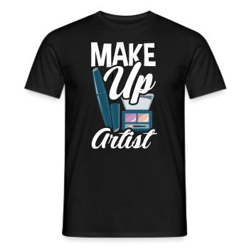 Lustiges Make Up Artist Maskenbildner Geschenk - Männer T-Shirt - Schwarz - Vorne - AI Model Male 178 light (178cm)