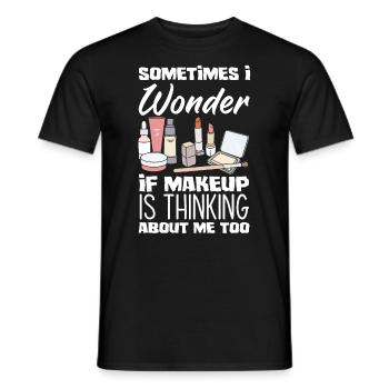Lustiges Make Up Artist Maskenbildner Geschenk - Männer T-Shirt - Schwarz - Vorne - AI Model Male 178 light (178cm)