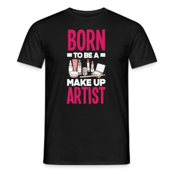 Lustiges Make Up Artist Maskenbildner Geschenk - Männer T-Shirt - Schwarz - Vorne - AI Model Male 178 light (178cm)