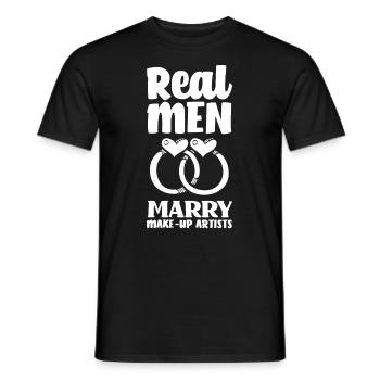 Lustiges Make Up Artist Maskenbildner Geschenk - Männer T-Shirt - Schwarz - Vorne - AI Model Male 178 light (178cm)