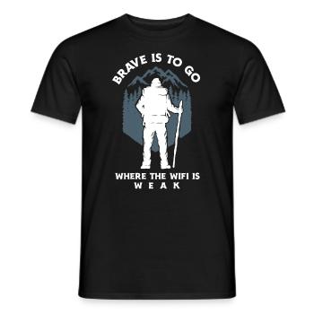 Cadeau de randonnée drôle - T-shirt homme - noir - Devant - AI Model Male 178 light (178cm)