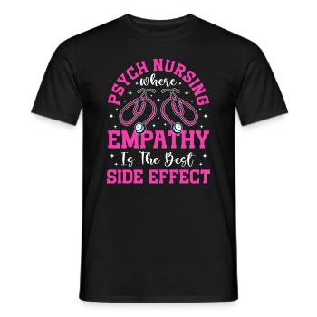 Drôle Psychiatrique - T-shirt homme - noir - Devant - AI Model Male 178 light (178cm)