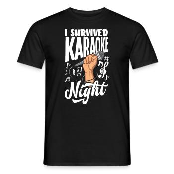 Chanteur de karaoké Chanteur de karaoké Musique - T-shirt homme - noir - Devant - AI Model Male 178 light (178cm)