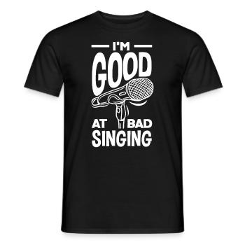 Chanteur de karaoké Chanteur de karaoké Musique - T-shirt homme - noir - Devant - AI Model Male 178 light (178cm)