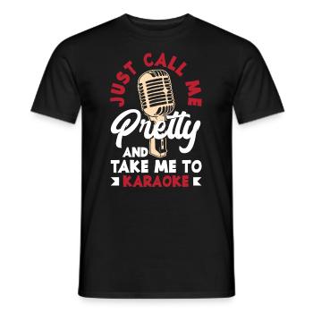 Chanteur de karaoké Chanteur de karaoké Musique - T-shirt homme - noir - Devant - AI Model Male 178 light (178cm)