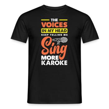 Chanteur de karaoké Chanteur de karaoké Musique - T-shirt homme - noir - Devant - AI Model Male 178 light (178cm)