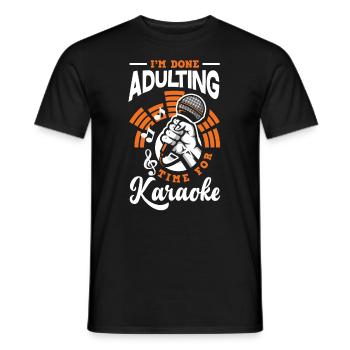 Chanteur de karaoké Chanteur de karaoké Musique - T-shirt homme - noir - Devant - AI Model Male 178 light (178cm)