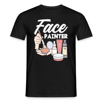Lustiges Make Up Artist Maskenbildner Geschenk - Männer T-Shirt - Schwarz - Vorne - AI Model Male 178 light (178cm)