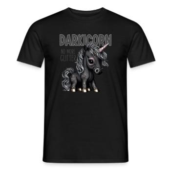 Darkicorn schwarzes Einhorn mystisch Gothic - Männer T-Shirt - Schwarz - Vorne - AI Model Male 178 light (178cm)